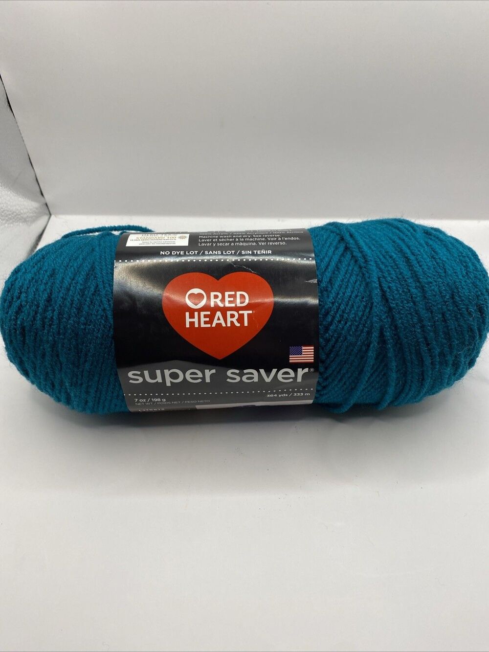 Red Heart Super Saver Yarn Medium Worsted 7 oz No Dye Lot NEW-Real Teal
